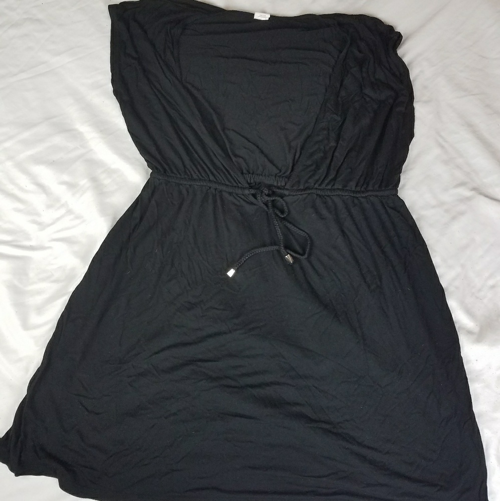 Plus Size Black Swim Cover